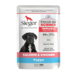 Pouch Sieger Dog Puppy Salmon Y Pollo X 100 Grm
