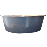 Comedero Gris Con Huellitas Inox M Bp413