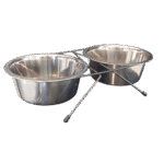 Comedero Doble Acero Inox 0.23 L Bp401