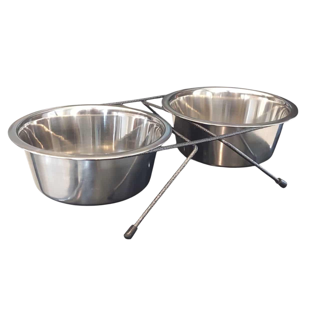 2303 Comedero Doble Acero Inox 0.23 L Bp401 - Imagen 1