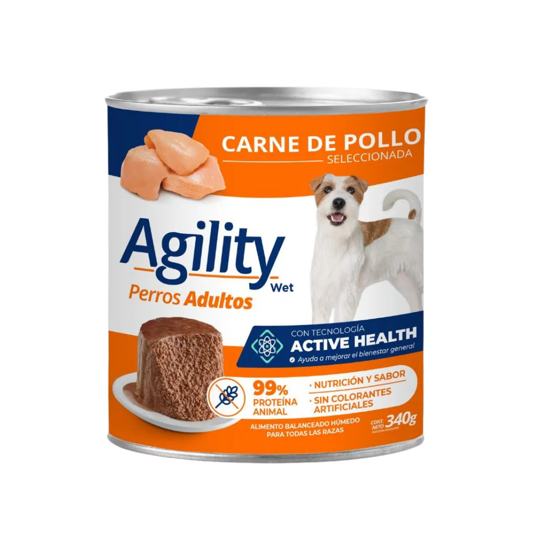 2305 Lata Agility Dog Adulto Pollo X 340 Gr - Imagen 1