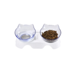 Comedero Acrilico Doble Cara Gato Syj002