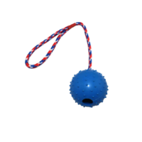 Pelota Con Puas Con Cuerda, Caucho Natura Bp052