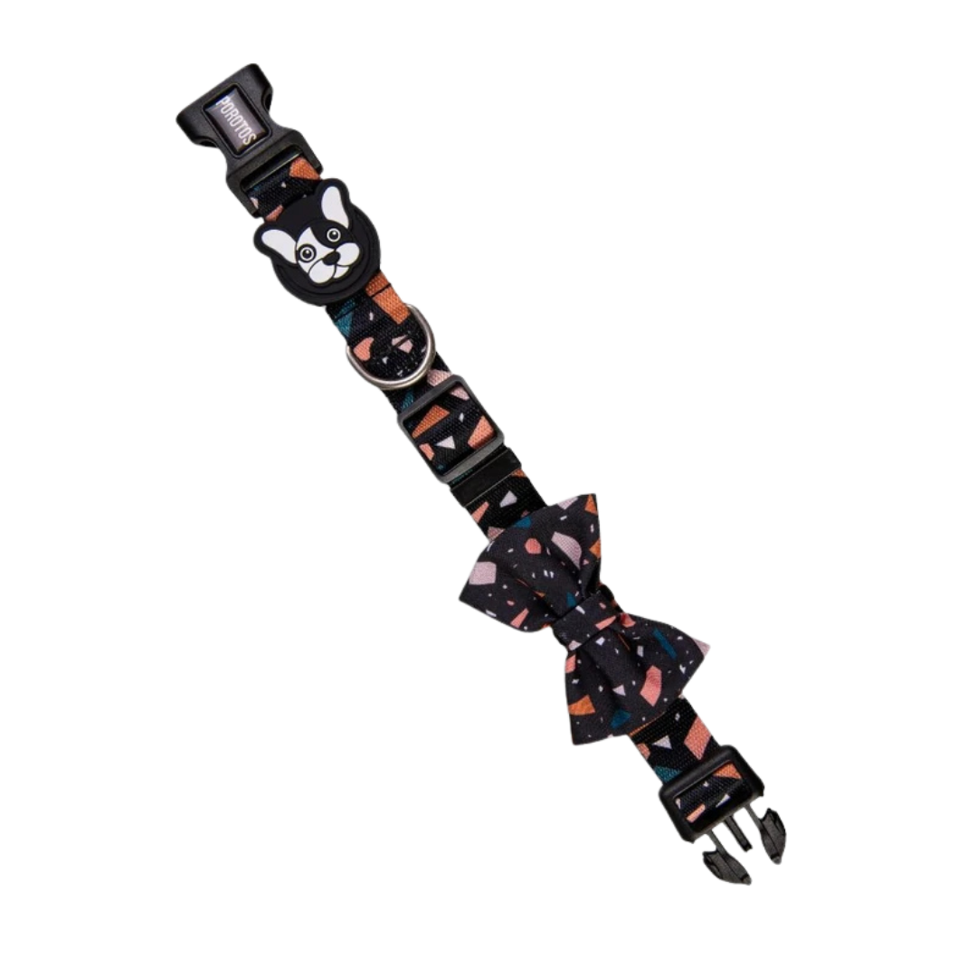 426 Collar Con Moño Rocky Negro Cm-013003 - M - Imagen 1