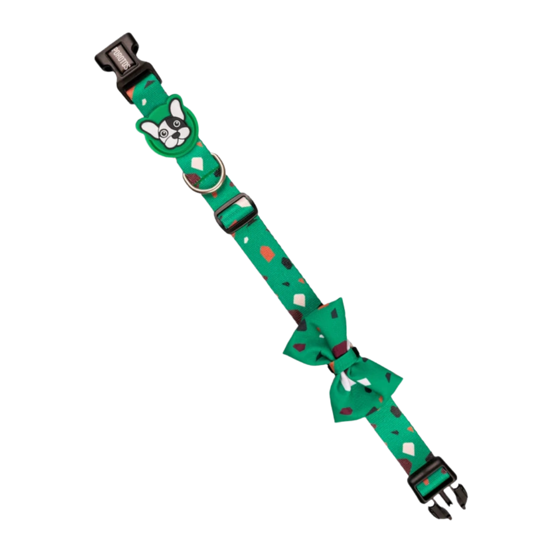 433 Collar con Moño Rocky Verde Cm-001026 - S - Imagen 1