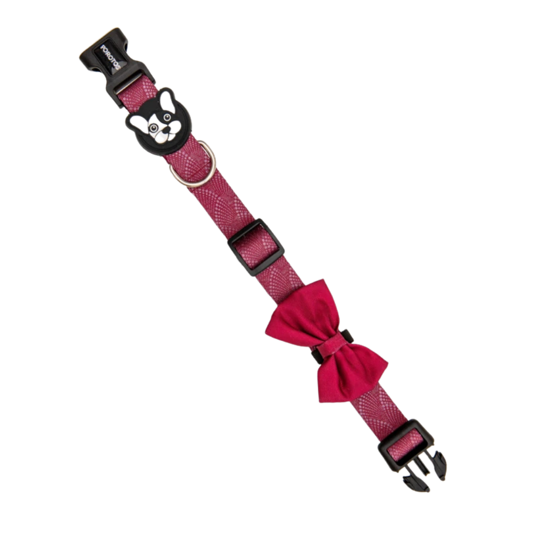 434 Collar Con Moño Vulkan Borgoña Cm-001061 - Xs - Imagen 1