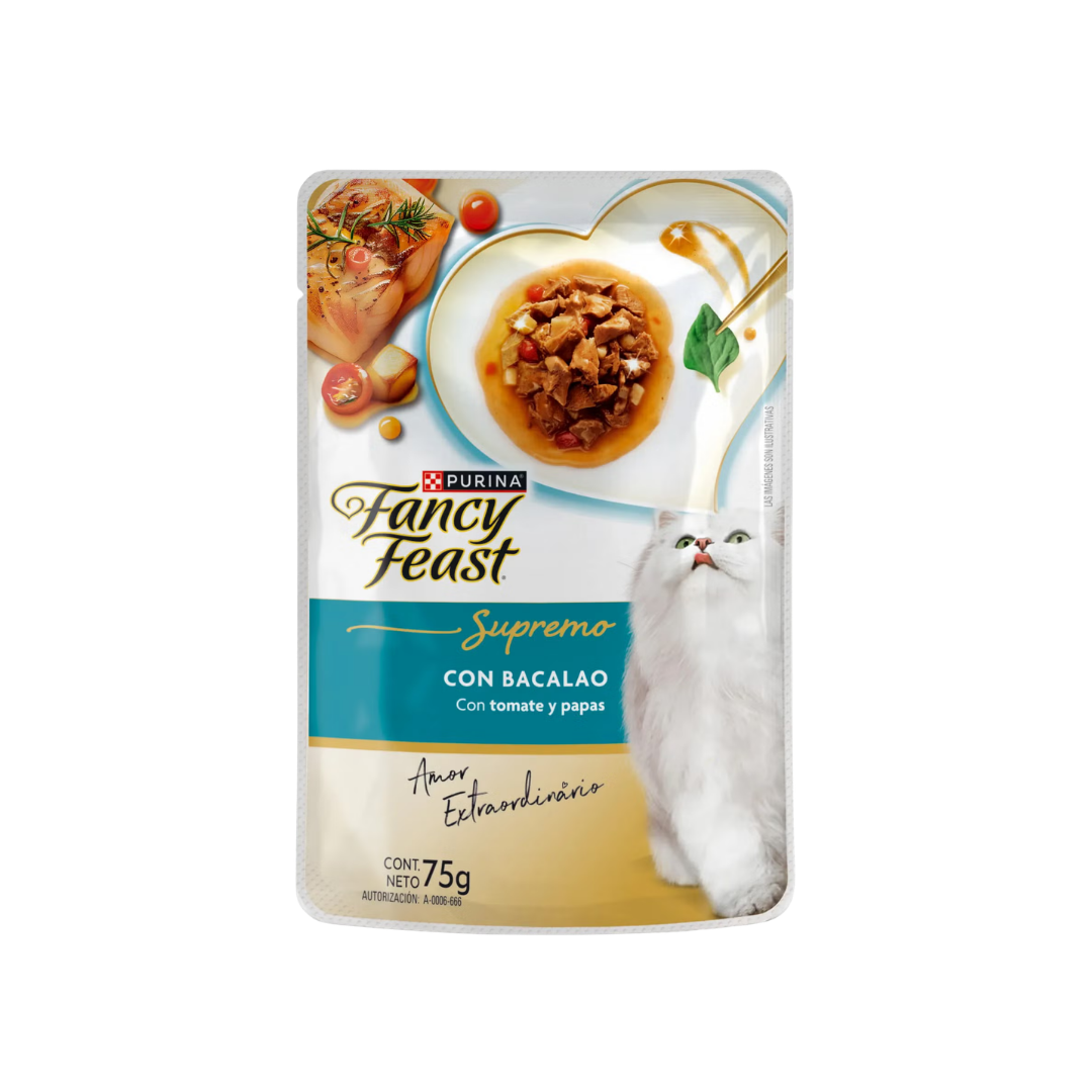 527 Pouch Fancy Feast Supremo Bacalao X 75 Grm - Imagen 1