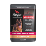 Pouch Sieger Dog Criadores Pollo X 100 Grm